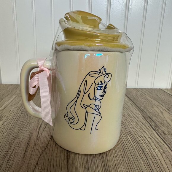 NWT Rae Dunn Sleeping Beauty Mug with Crown Topper - Picture 2 of 6